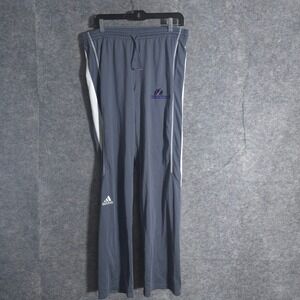 adidas Track Pants Mens L Gray White Stripe Training Sportswear Joggers Sports M